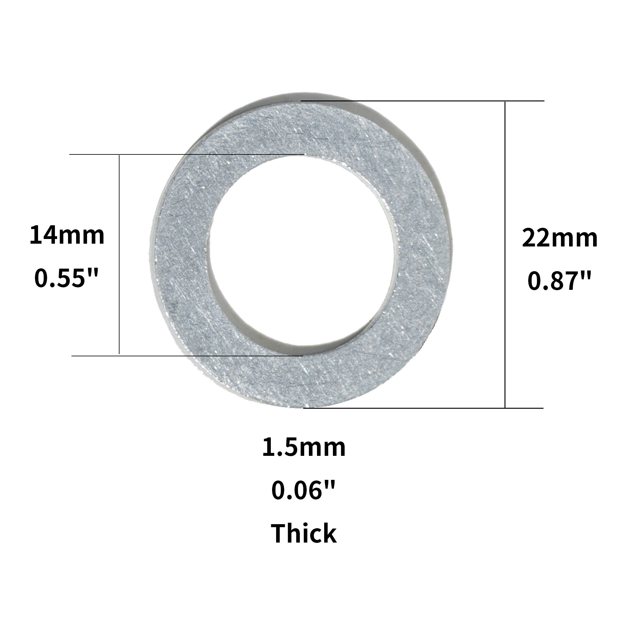 Image of 50pcs Aluminum Crush Washer Oil Drain Plug Gasket, 14mm Replacement For Accord /crv, Compatible With Engine Part 94109-14000