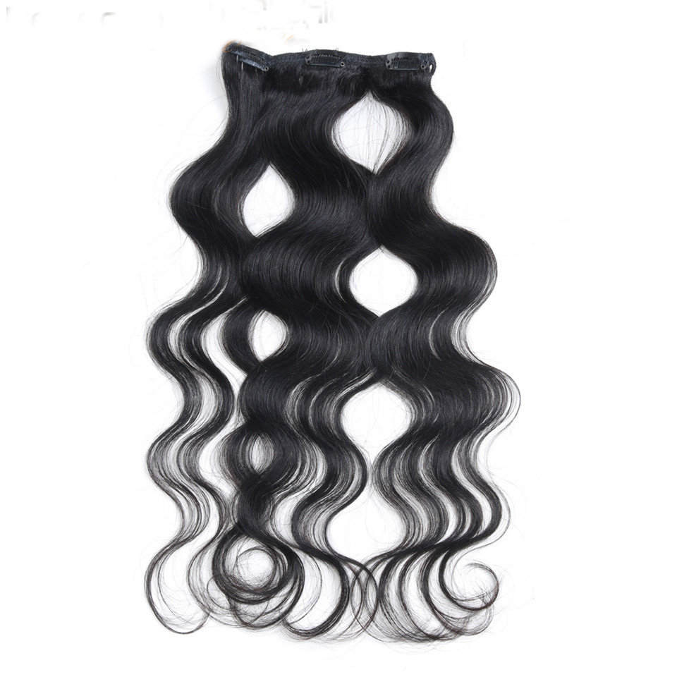 Clip In Hair Extensions Human Hair Brazilian Body Wave Clip - Temu