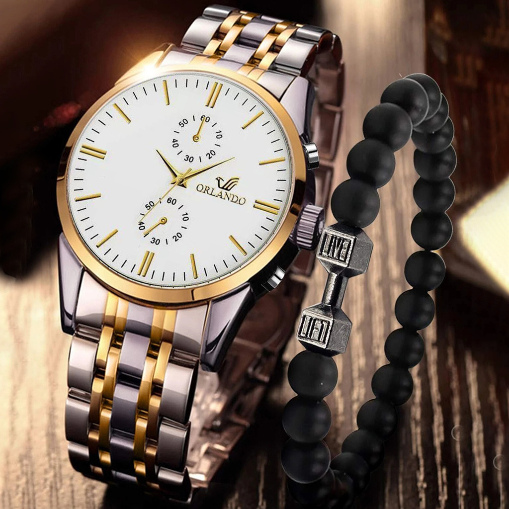 1pc Trendy Creative Vintage Simple Commercial Vintage Quartz Watch