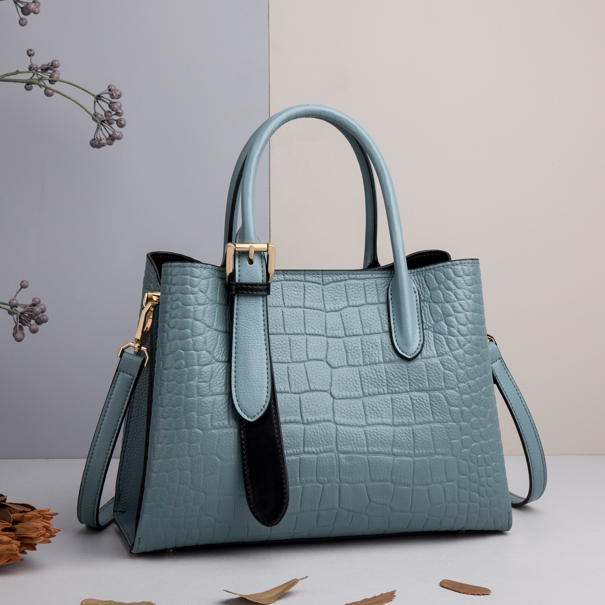 Crocodile Embossed Handbags For Women, Fashion Leather Crossbody Bag,  Elegant Office Satchel Purses - Temu Philippines