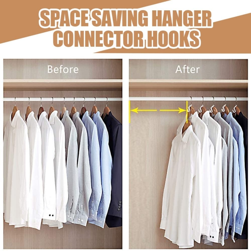 50pcs Clothes Hanger Connector Hooks Cascading Clothes Hangers For