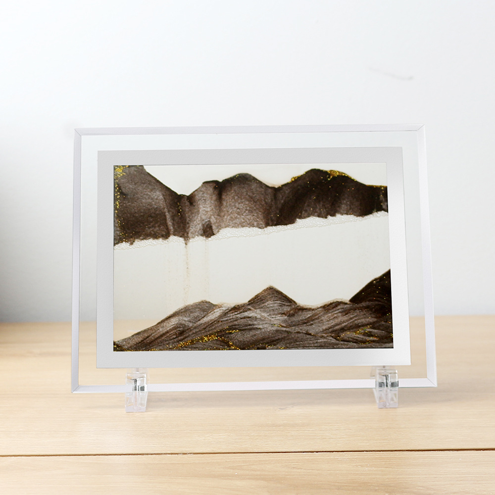 Moving Sand Art Picture Round/rectangular Glass 3d Deep Sea - Temu