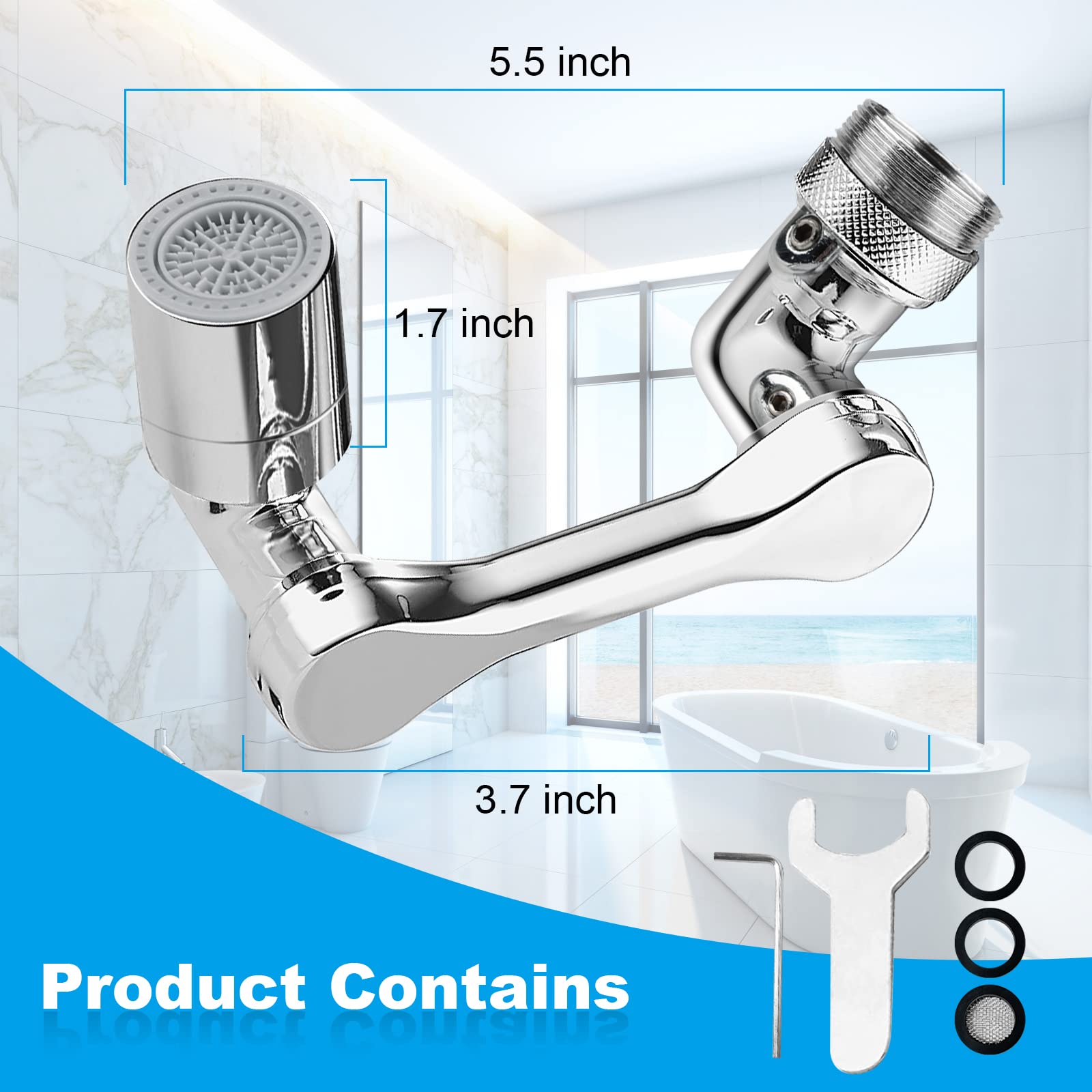 Rotating 1080°faucet Extender Angle Swivel Faucet Aerator - Temu