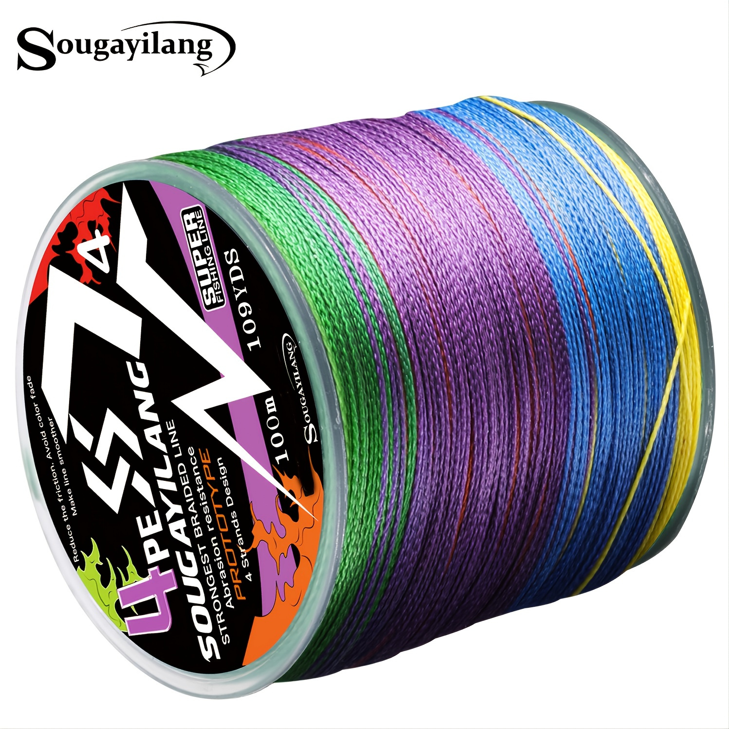 Sougayilang 4 Strands PE Braided Fishing Line - Strong, Durable, and  Long-Lasting - Available in 109yds, 328yds, and 546yds