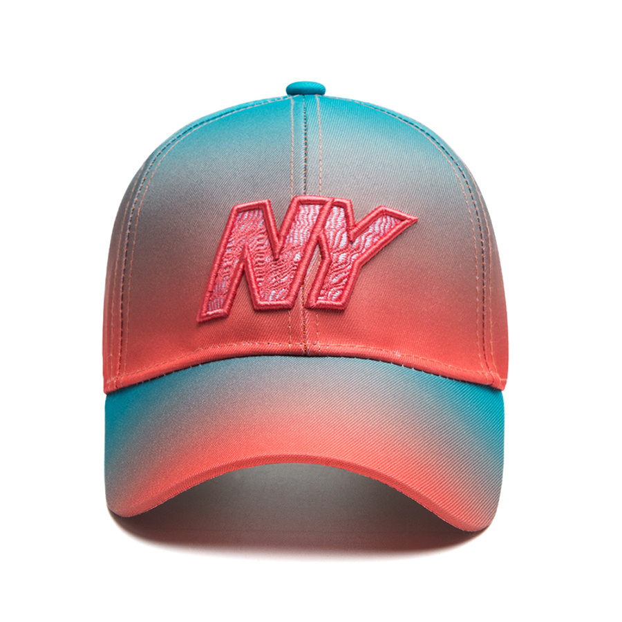 Women Letter Embroidered Baseball Fashion Gradient Hat Adjustable
