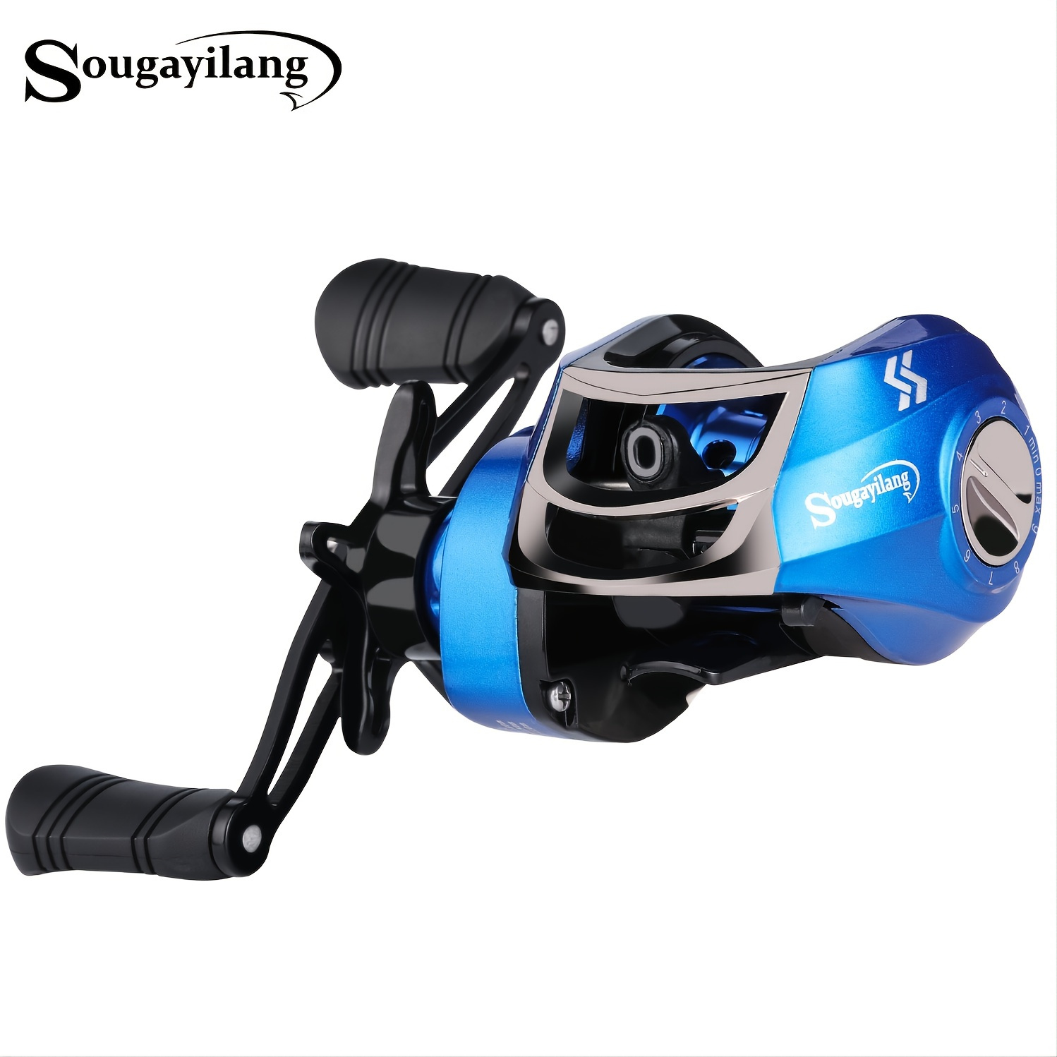 Sougayilang Baitcasting Fishing Rod and Reel Combo, Medium 6'/7' Low  Profile with SuperPolymer Handle