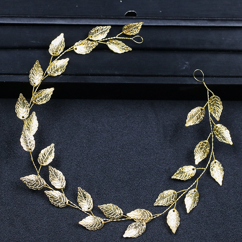 Bridal hair accessories, wedding gold hair vine orders with golden leaves, bridal hairpiece