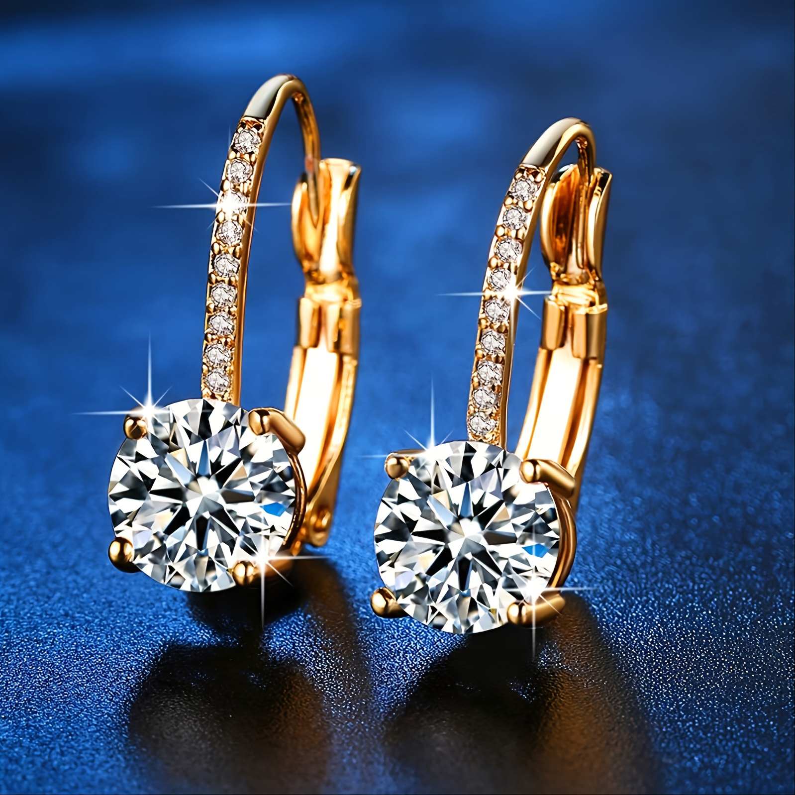 

Fashion Romantic Wedding Charming Feminine Zircon Clip Earrings Jewelry