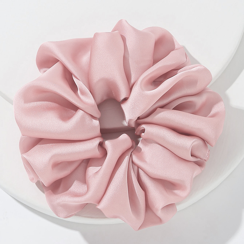 Oversized Satin Chiffon Hair Tie Multicolor Solid Large Hair Tie