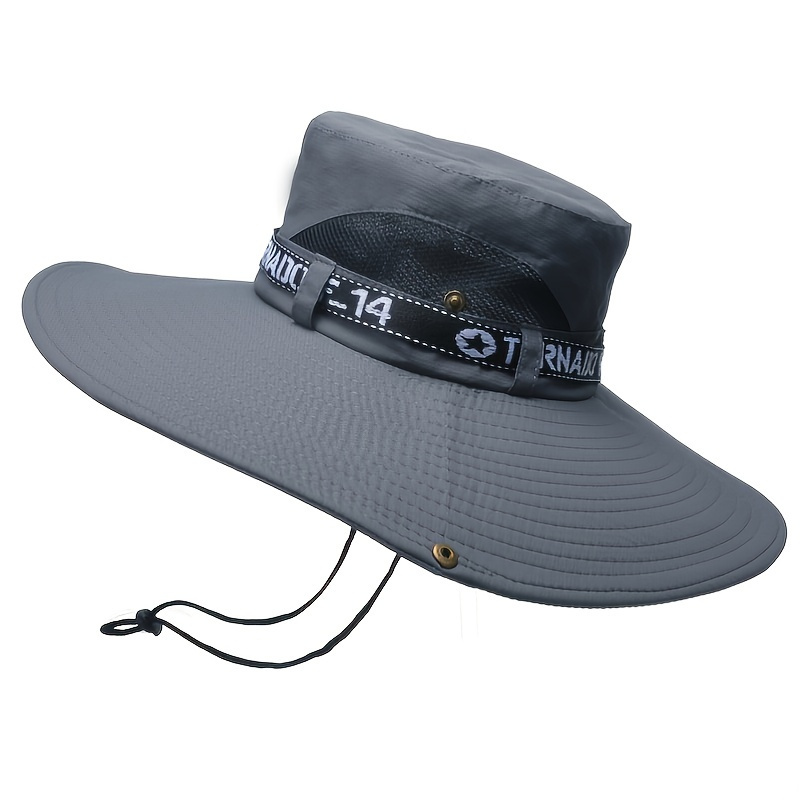Men's Wide Brim Fisherman Hat: Sunshade Quick drying Anti uv - Temu