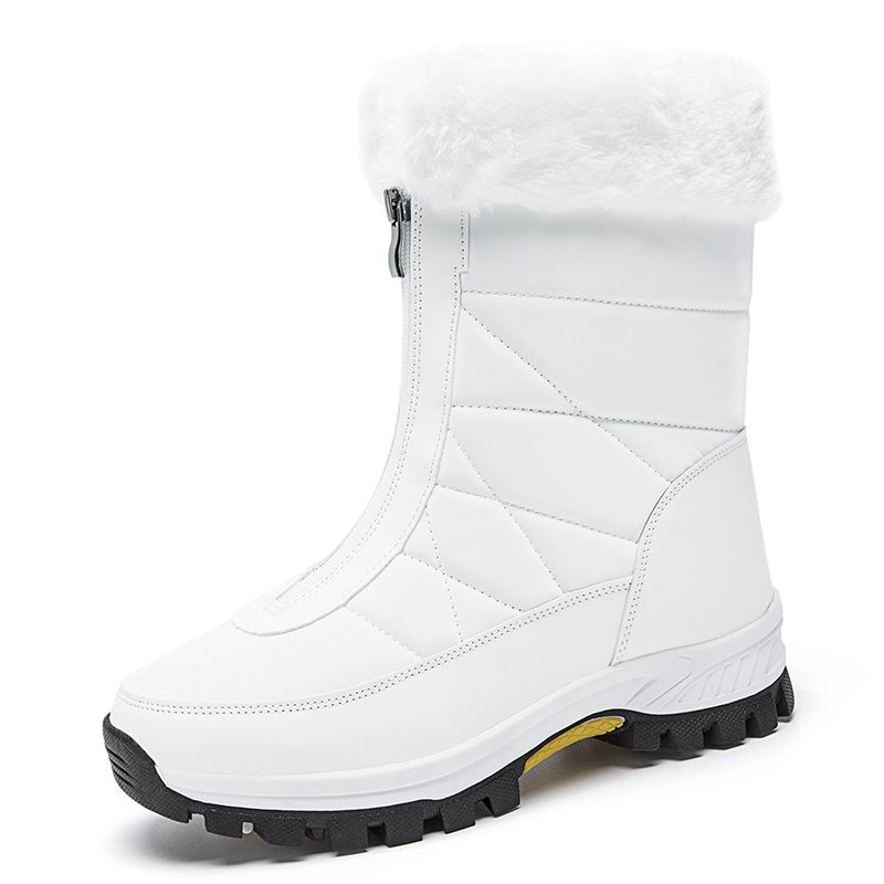  Lfzhjzc Womens Snow Boots, Thickened Warm and Non-Slip Womens  Winter Boots, Waterproof Cotton Boots, with Waterproof Zipper, Lightweight  (Color : White, Size : 6) : Clothing, Shoes & Jewelry