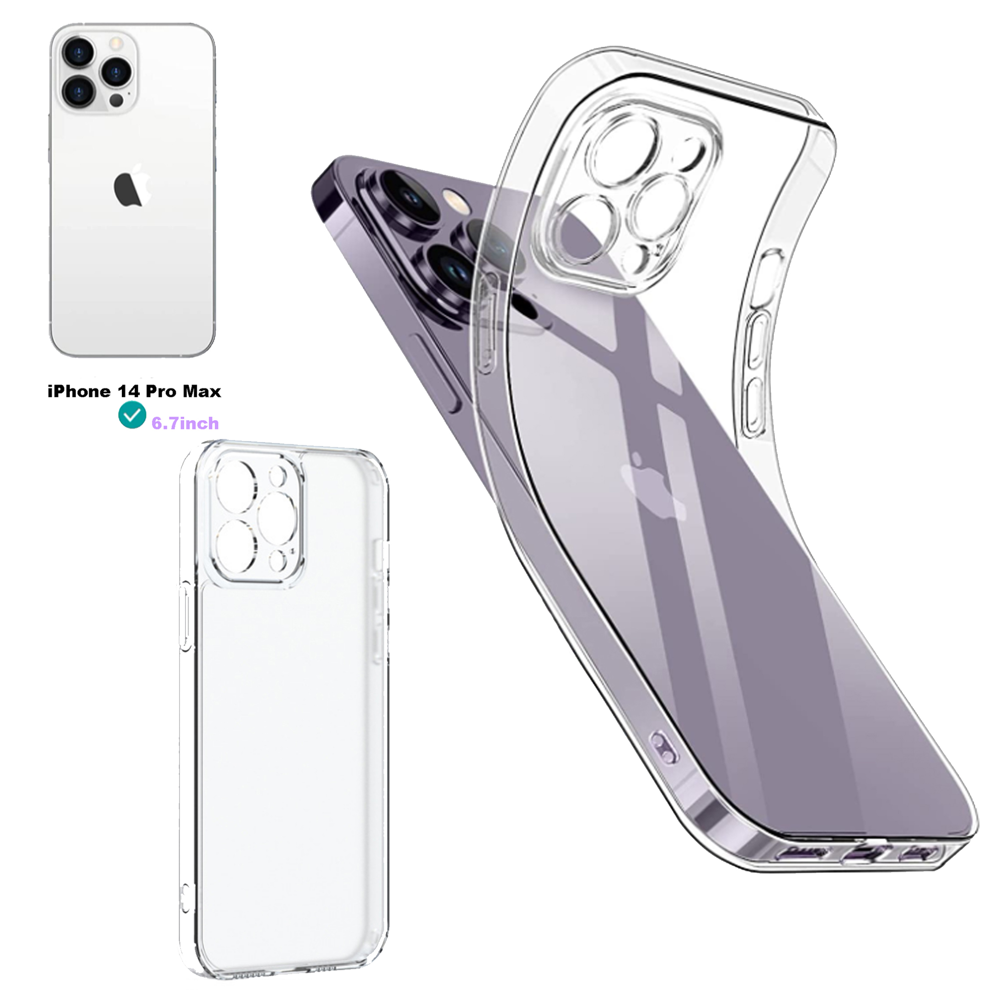  Speck Funda para iPhone 14 Pro Max – Protección contra caídas  con funda delgada de doble capa resistente a los arañazos para iPhone 14  Pro Max de 6.7 pulgadas – Funda