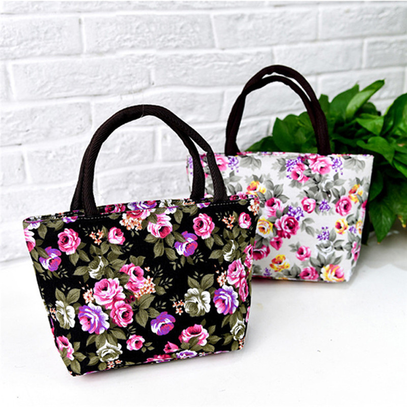 Aesthetic Floral Print Tote Bag, Cartoon Canvas Shoulder Bag, Women's  Casual Reusable Handbag & Shopping Bag - Temu