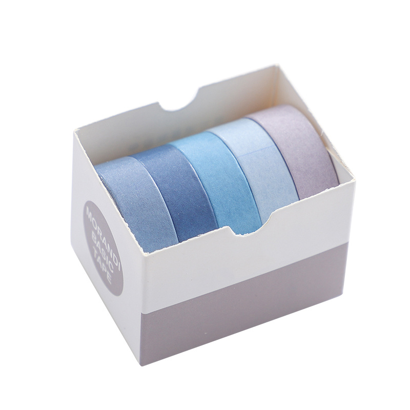 Washi Tape Rolls, Blue with Hearts, Washi Tape Size: 15mm x 10mm