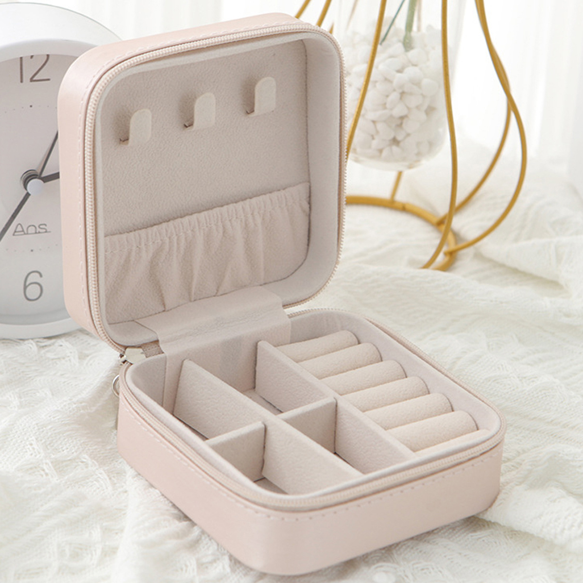 Image of 1pc Portable Jewelry Storage Box Jewelry Storage Box