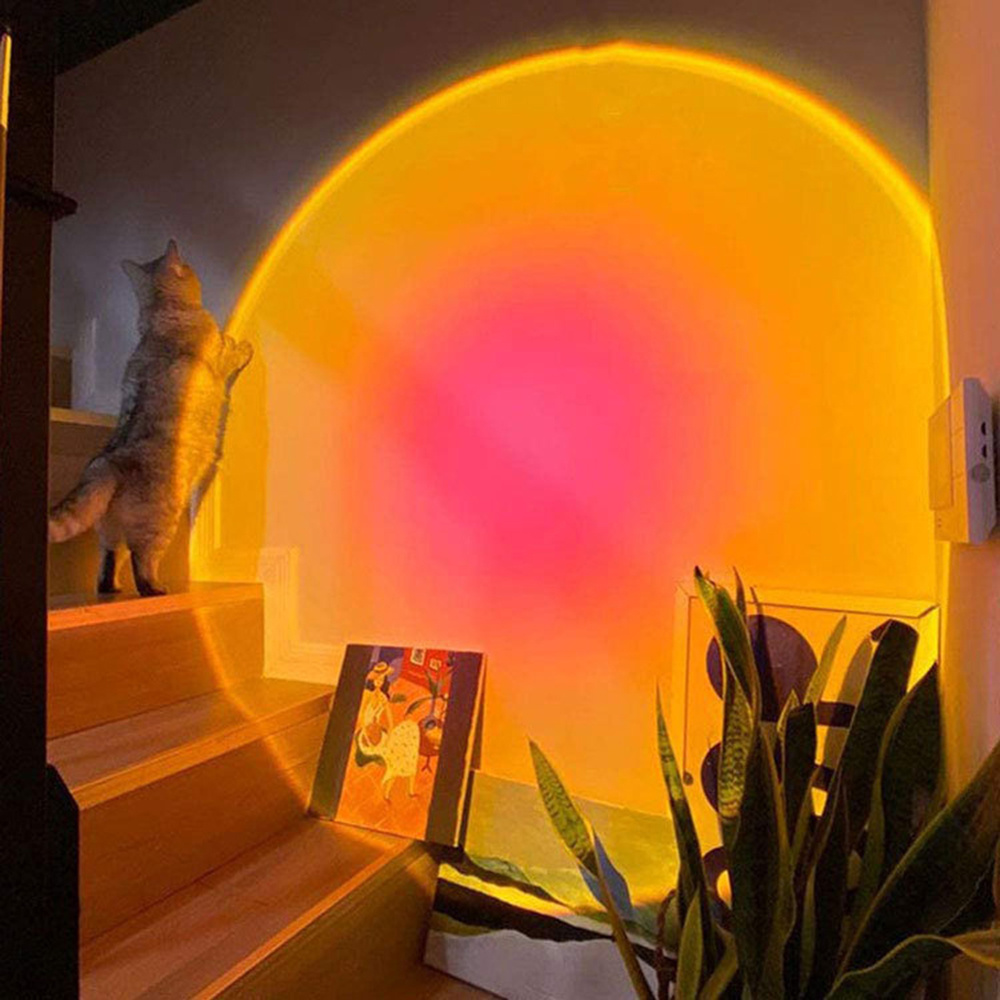 Lampe de projection coucher de soleil, Oceantree lampe coucher de soleil  projecteur veilleuses pour photographie romantique fête chambre décor ( coucher de soleil) 