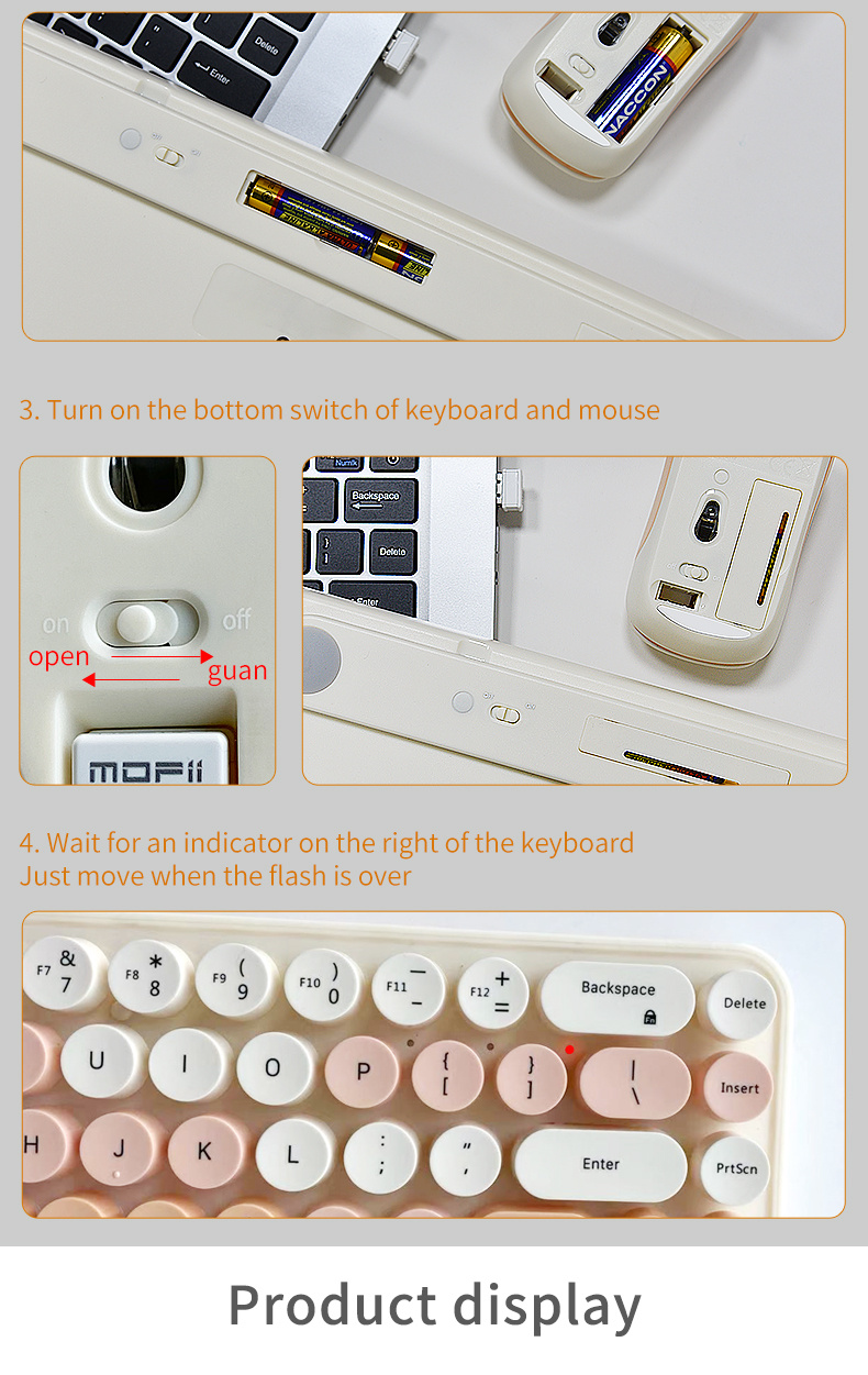 idol wireless membrane keyboard and mouse set details 12