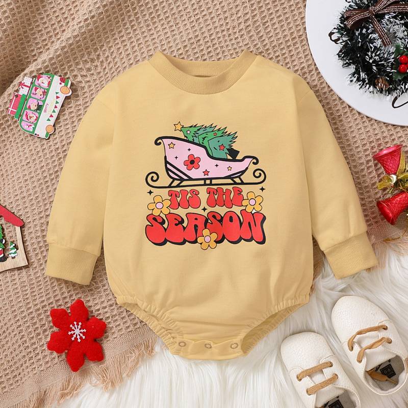 Pull De Noël Bébé Enfant - Motif Père Noël, Manches Longues, Tricot Doux