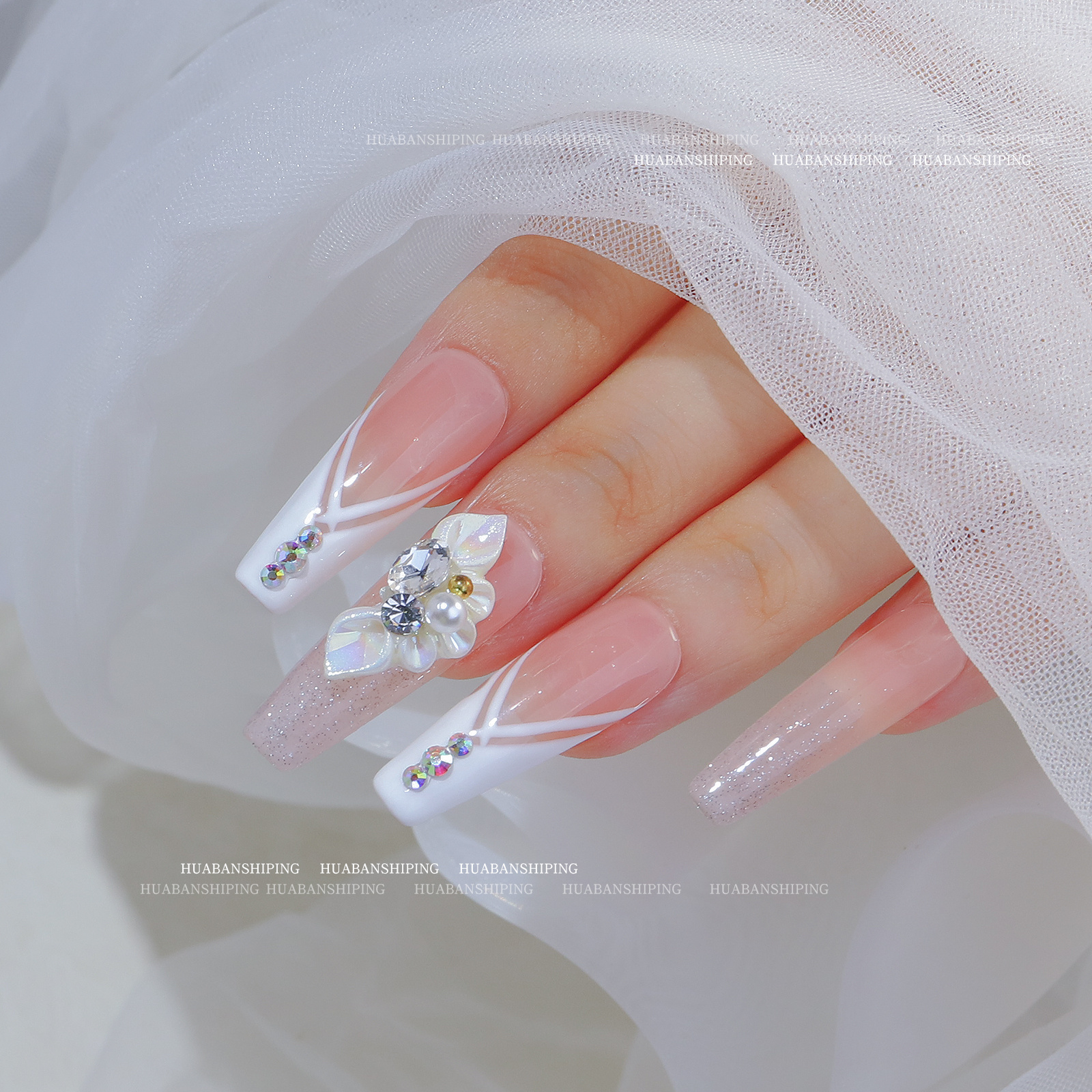 10 Colors Luxurious Floral Flap Nail Stickers 3d Resin Nail Temu