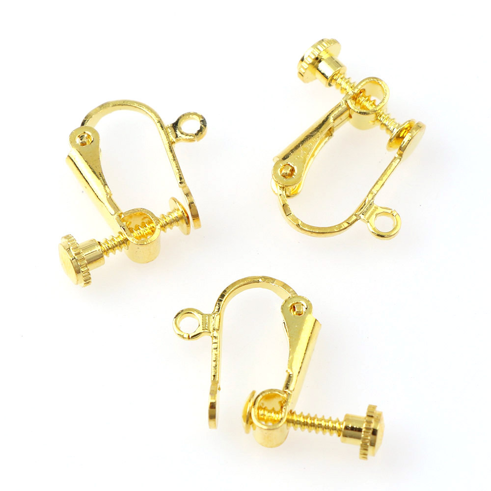 8pcs Copper Ear Clips, Converter Clips On Earring Converter