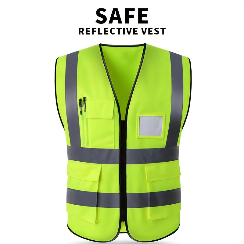 1pc Reflective Vest Safety Vest Sanitation Workers Clothes Fluorescent