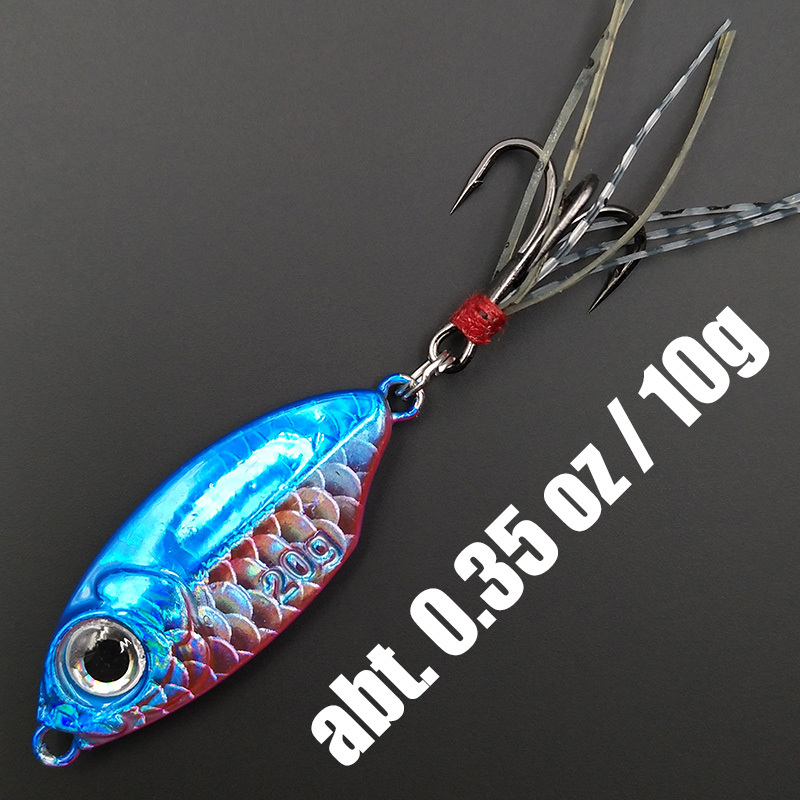 Metal Jig Fishing Lures Winter Bass Fishing Bait Weights 16-32g