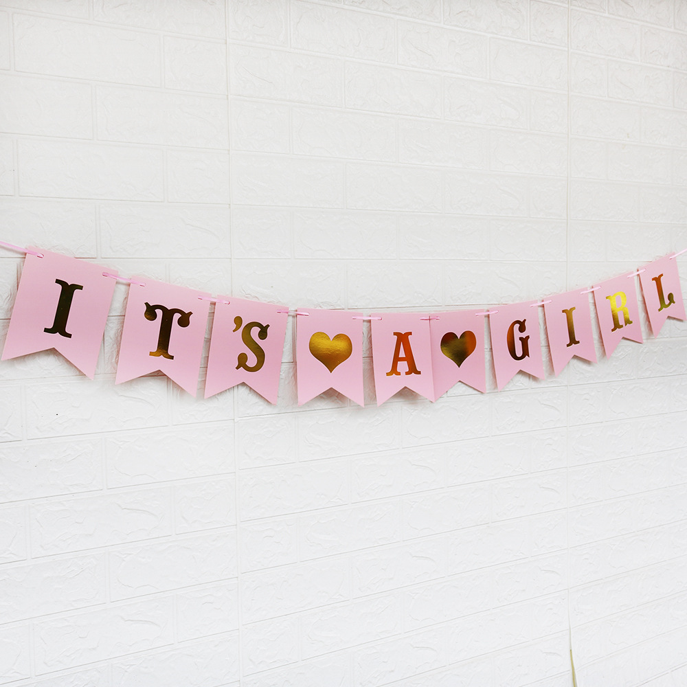 IT'S A BOY Burlap Banner Birthday Party Christening Decoration