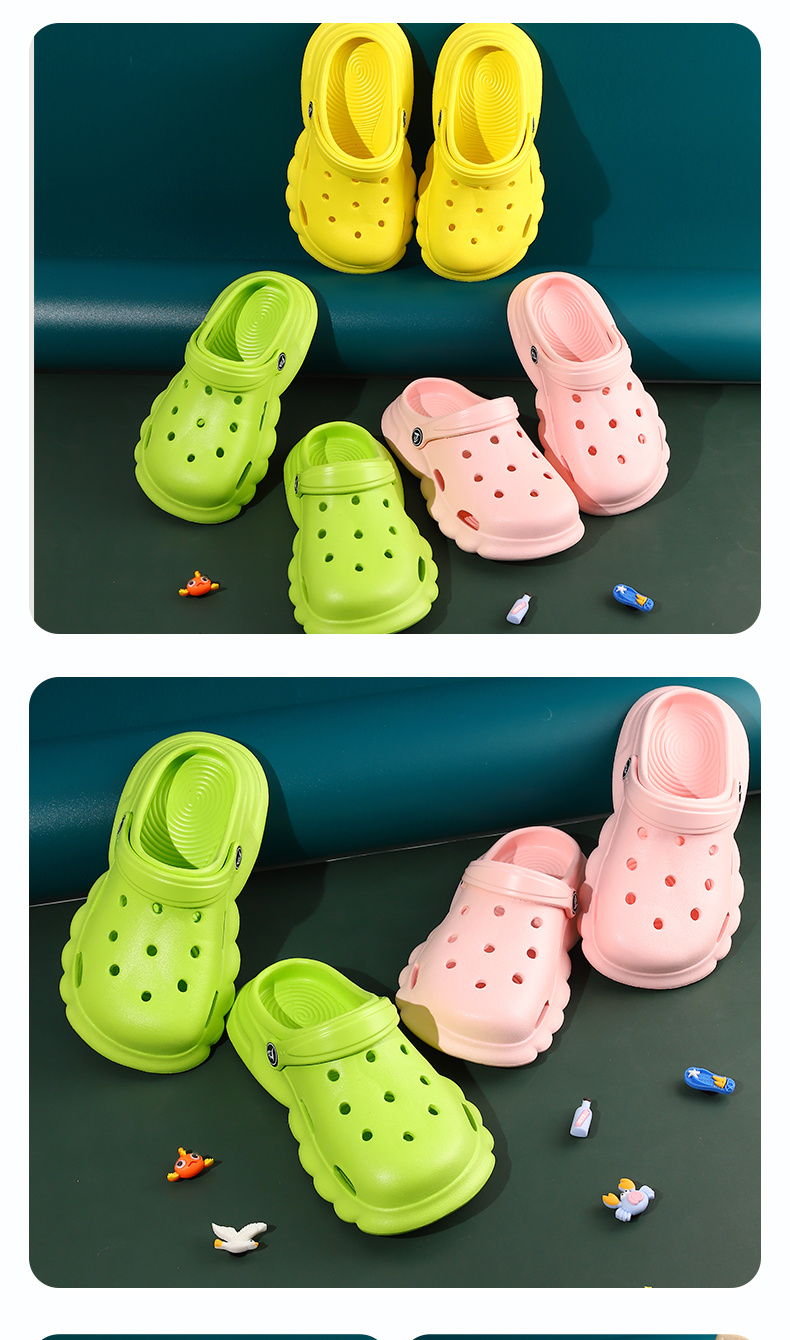 Toddler Kids Clogs Solid Color Soft Sole Anti fat Outer Wear - Temu