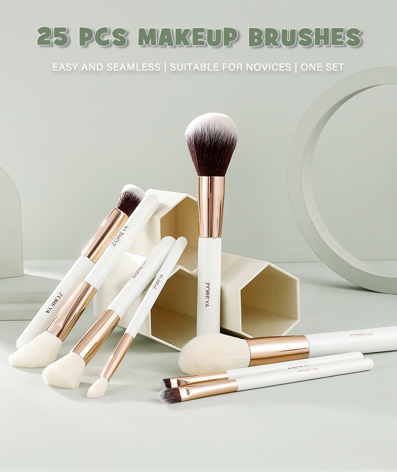 White Wood Handle Makeup Brushes For Beginners Set For Women Made In China  With Synthetic Hair Beauty Tools For Cosmetics From Extranordinary, $29.99