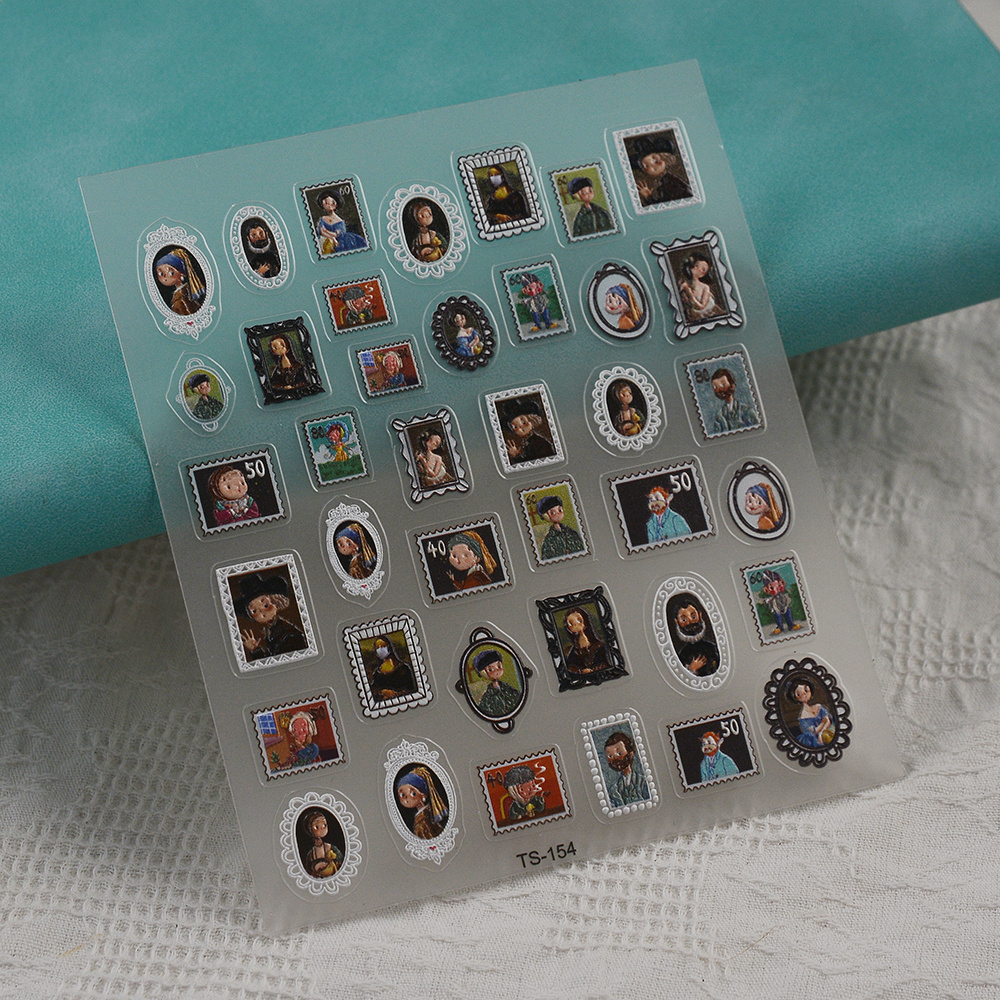 Image of Manicure Sliders Featuring 5d Nail Stickers With Back Glue, Including Painting Frames And Stamps