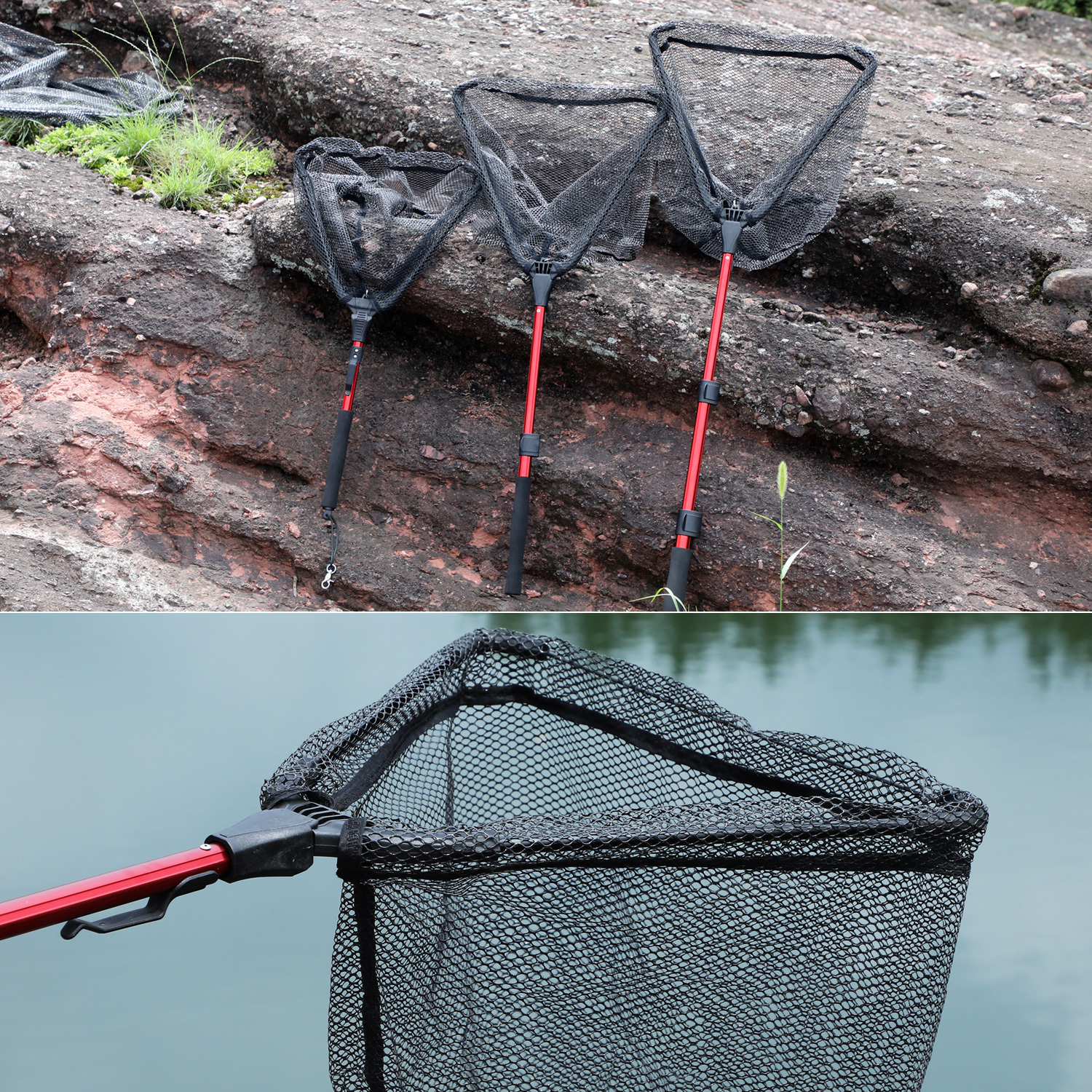 Sougayilang Foldable Fishing Net Telescopic Pole Eva Handle - Temu