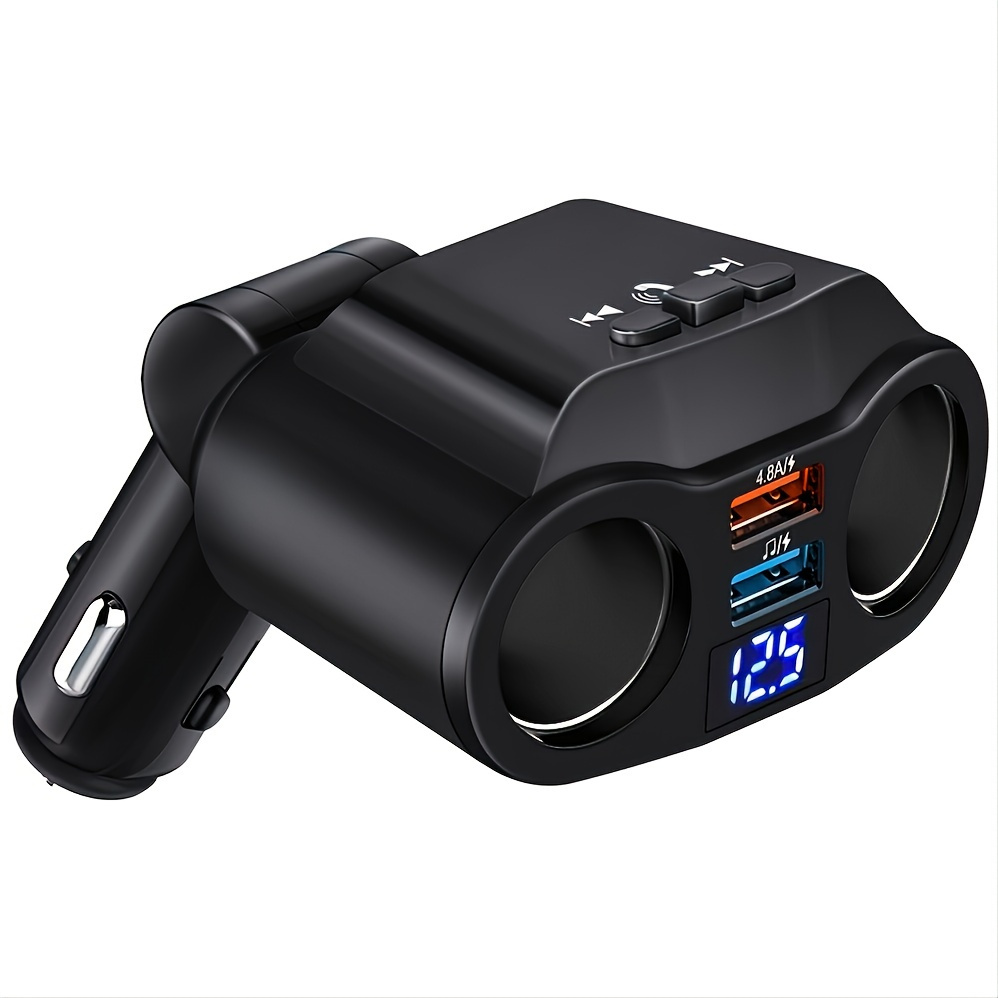 Rotatable Head Cigarette Lighter, Car BT MP3 Player, Car Charger For GPS/Dash Cam/Phone/iPad