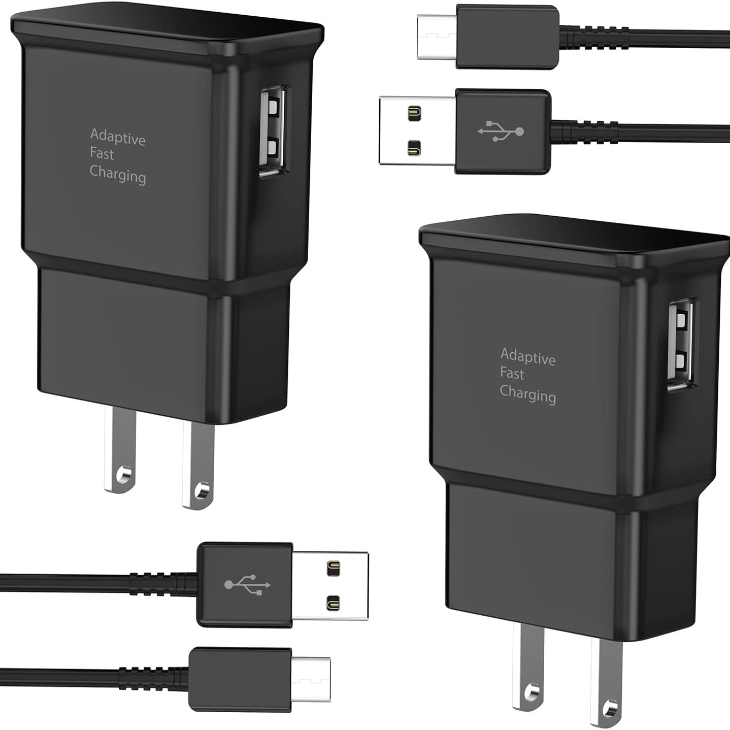 Type C Charger Fast Charging Cord with USB Wall Charger Block for Samsung  Galaxy S9/S9 Plus/S10/S10e/S10 Plus/S8/S8 Plus/Note 20/Note 10/Note 9/Note