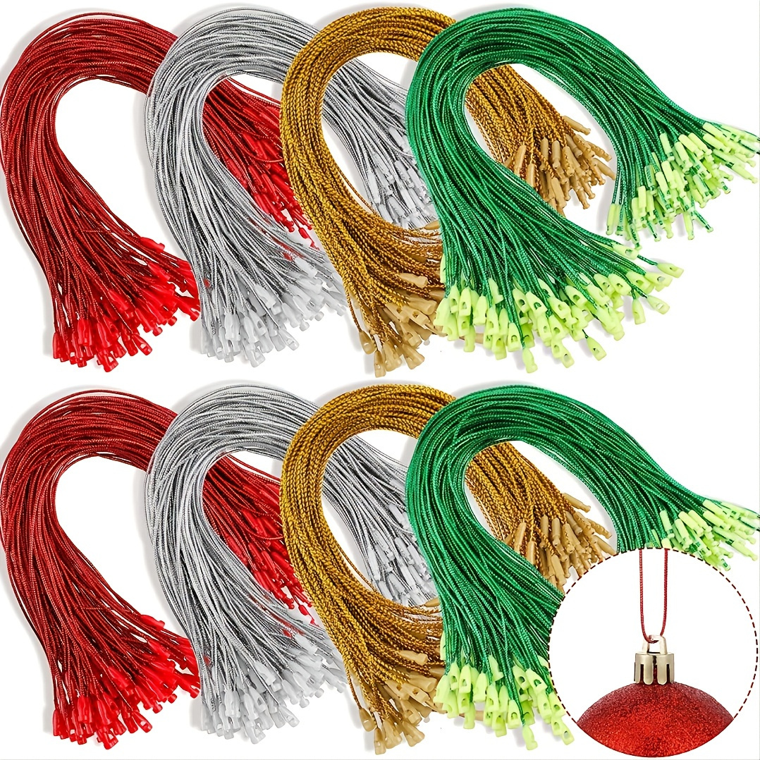 

100pcs 7.87in Tag Cord String, Hang Tag Rope, Pin Loop Tie Fasteners For Christmas Tree Ornament