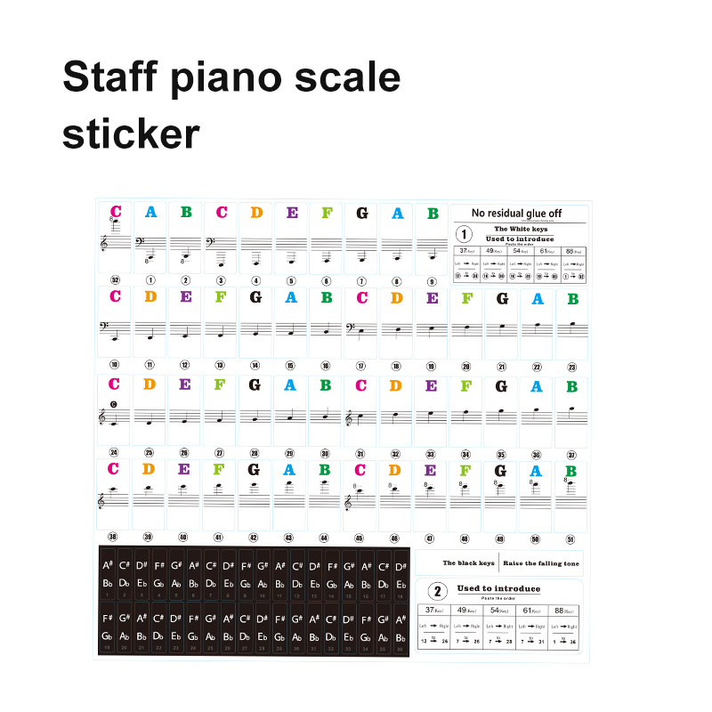 88/61/54 Key Universal Piano Keyboard Stickers Enhance Your - Temu