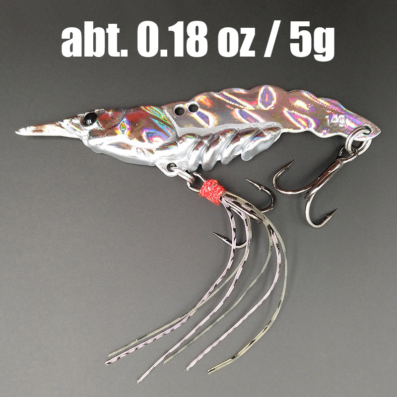 5g Fish Baits With Bead Portable Soft Shrimp Fishing Lures