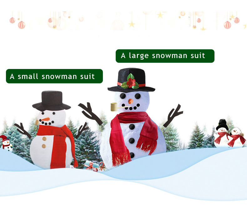 Gadpiparty 4 Sets Xmas Snowman Making Kit Snowman Making Accessories  Snowman Carrot Nose Pipe Outdoor Activities for Kids Snowman Building Kit  Snowman