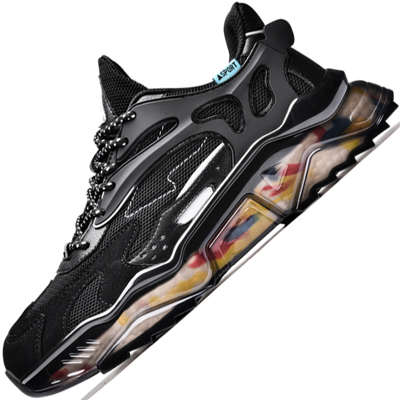 Mens Fashion Running Shoes Breathable Lace Up Sneakers For Tennis