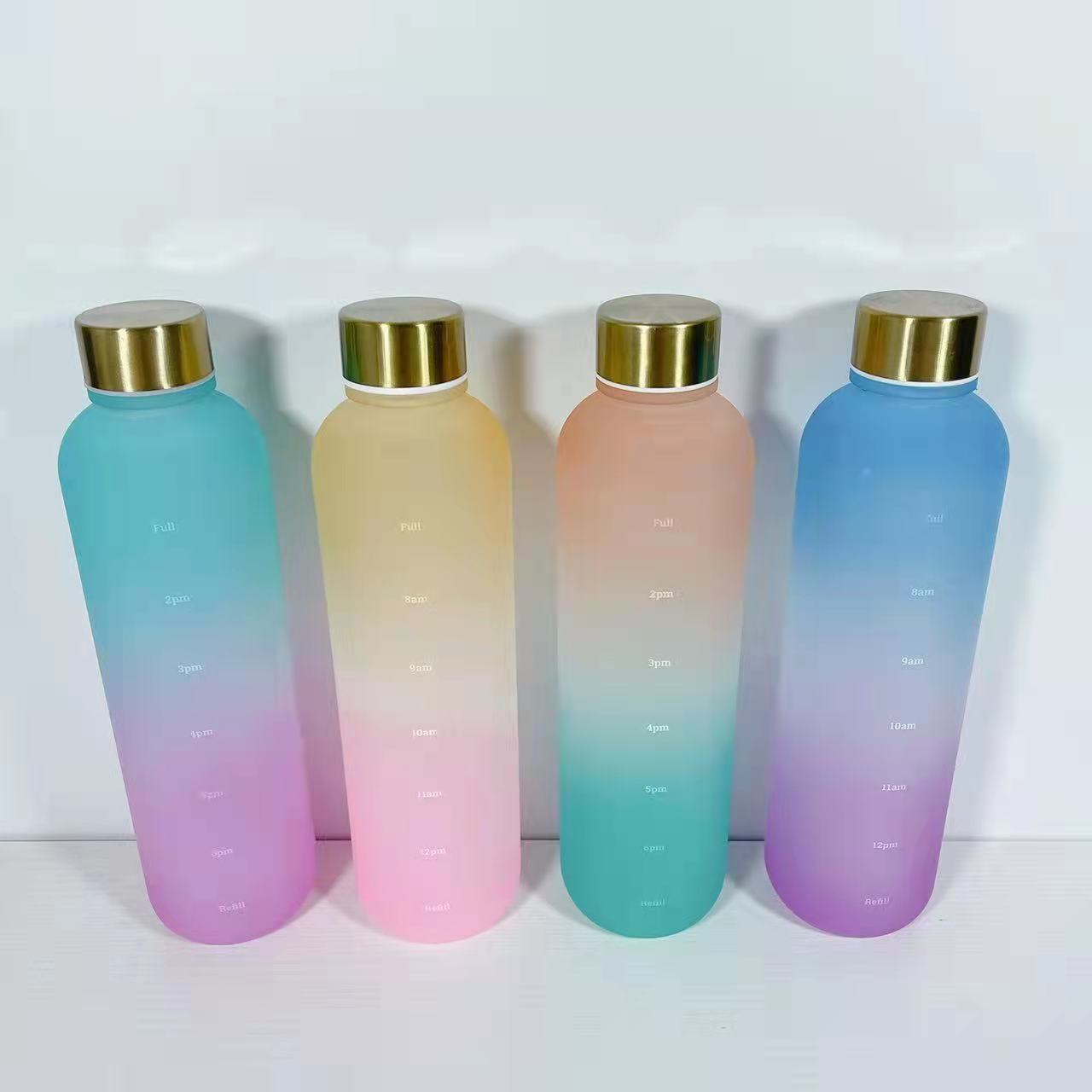 Water Bottle Time Marker Large Capacity Frosted Sports Water Temu