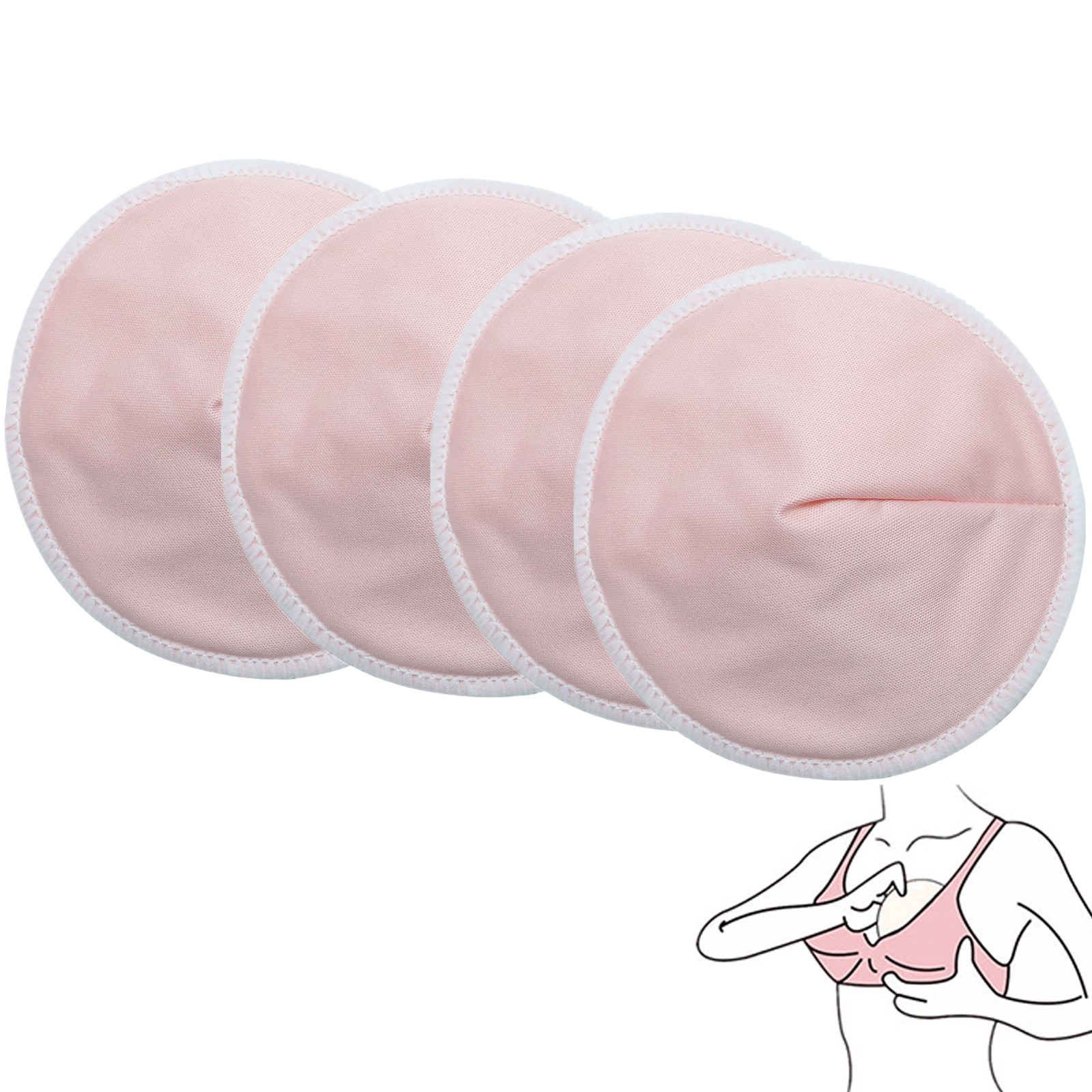 2pcs Soft Maternity Nursing Breast Pads Reusable 3 layers Cotton Washable  Anti Overflow Breastfeeding Pads For Maternity Use