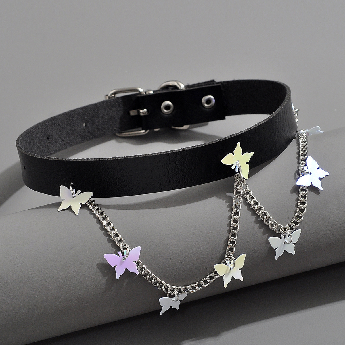 Tai Chi Butterfly Cherry Pendant Collars Elastic Choker - Temu