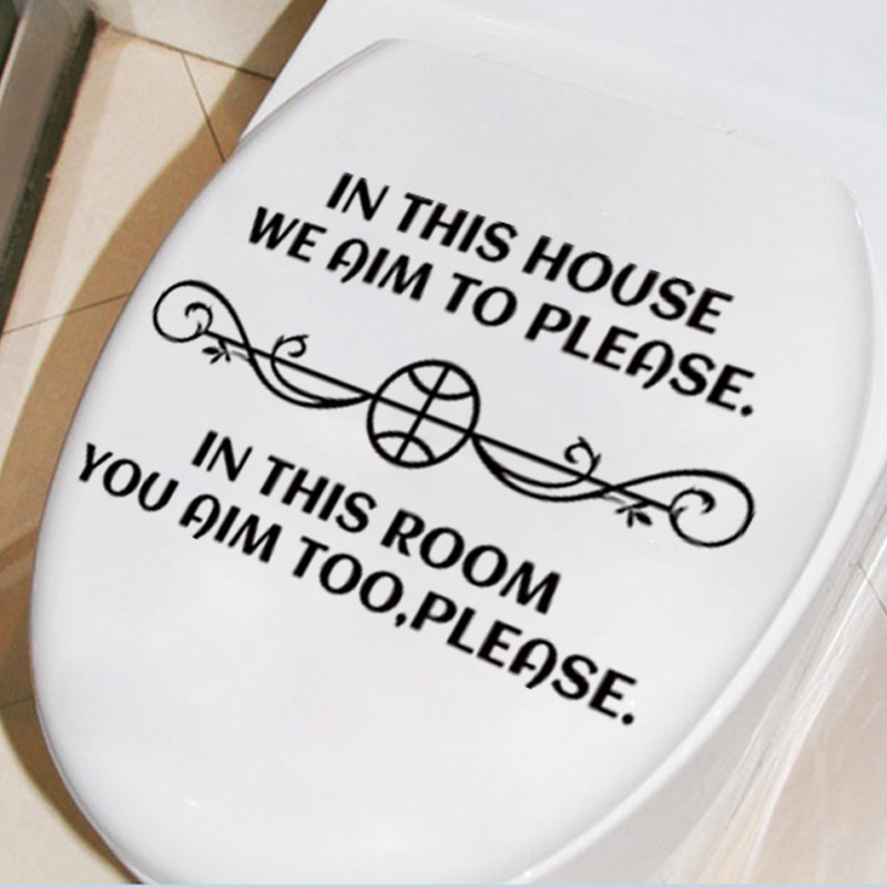 Toilet Stickers Waterproof Self adhesive Stickers Bathroom Temu