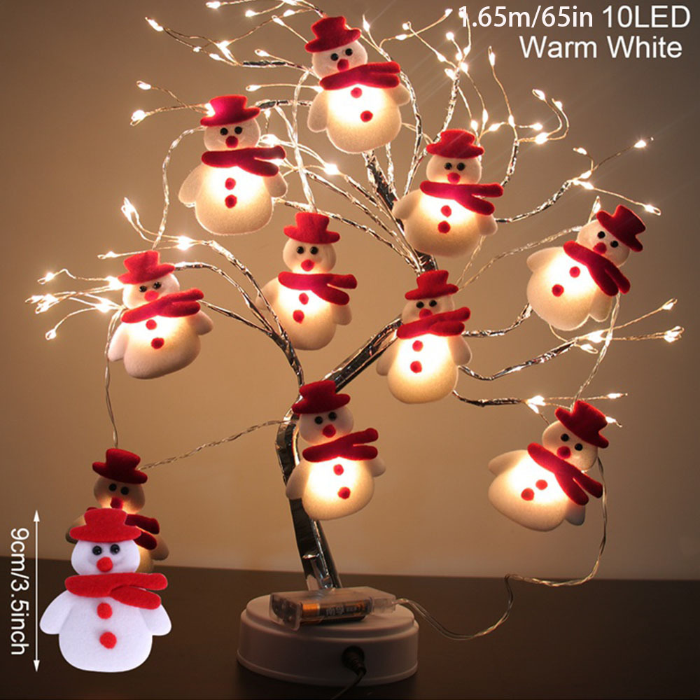 1 set of 10led string lights christmas snowman fairy lights outdoor garland curtain string for holiday xmas party christmas new year lamp details 1