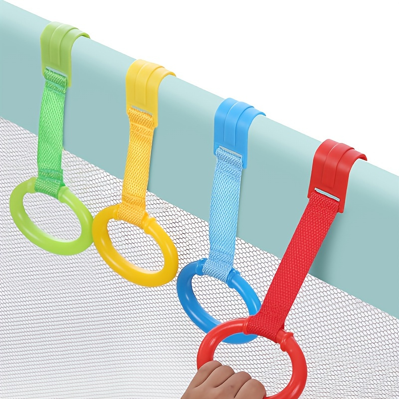 8-Piece Colorful Baby Bed Zip Hook Set - Standing Hand Grip for Easy Sheet Removal!