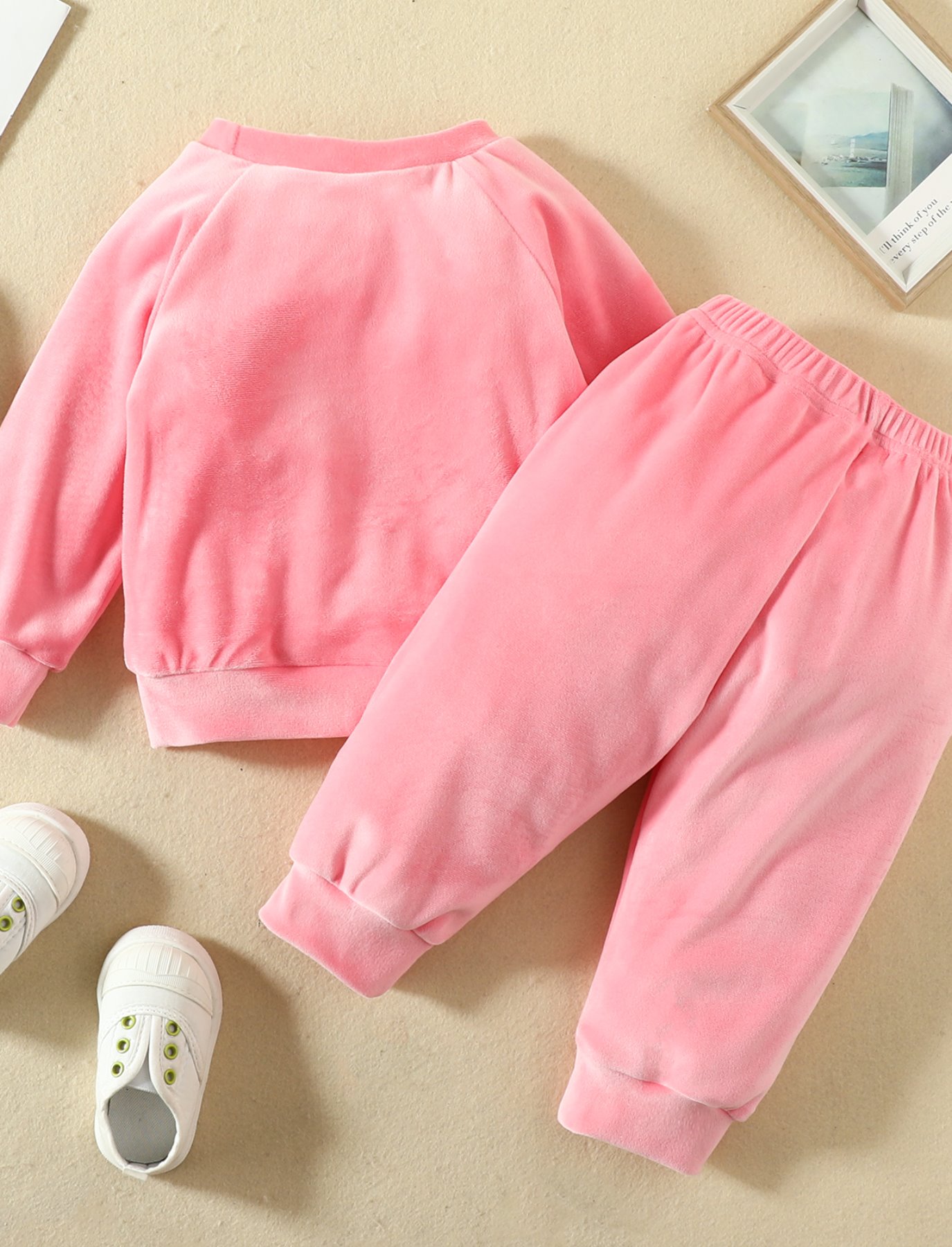 new girls fox print long sleeved trousers set details 9