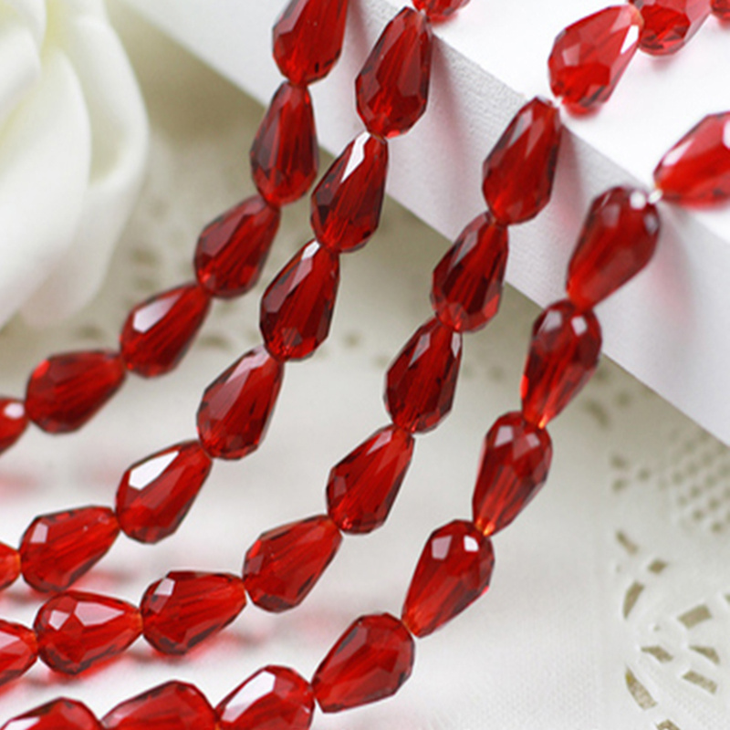 Red Multicolored Crystal Beads Cut Surface Loose Beads For - Temu