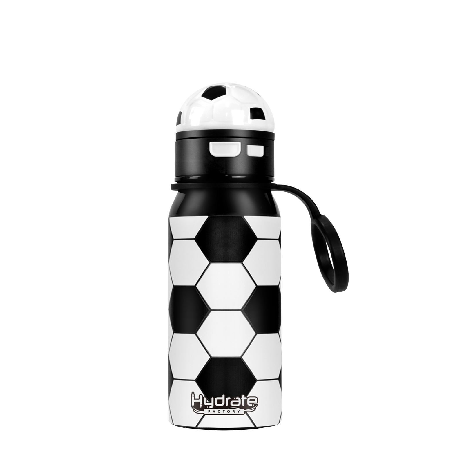  Botella de agua personalizada de acero inoxidable de fútbol con  tapa de pajita, botella de agua deportiva de 20 onzas personalizable :  Deportes y Actividades al Aire Libre
