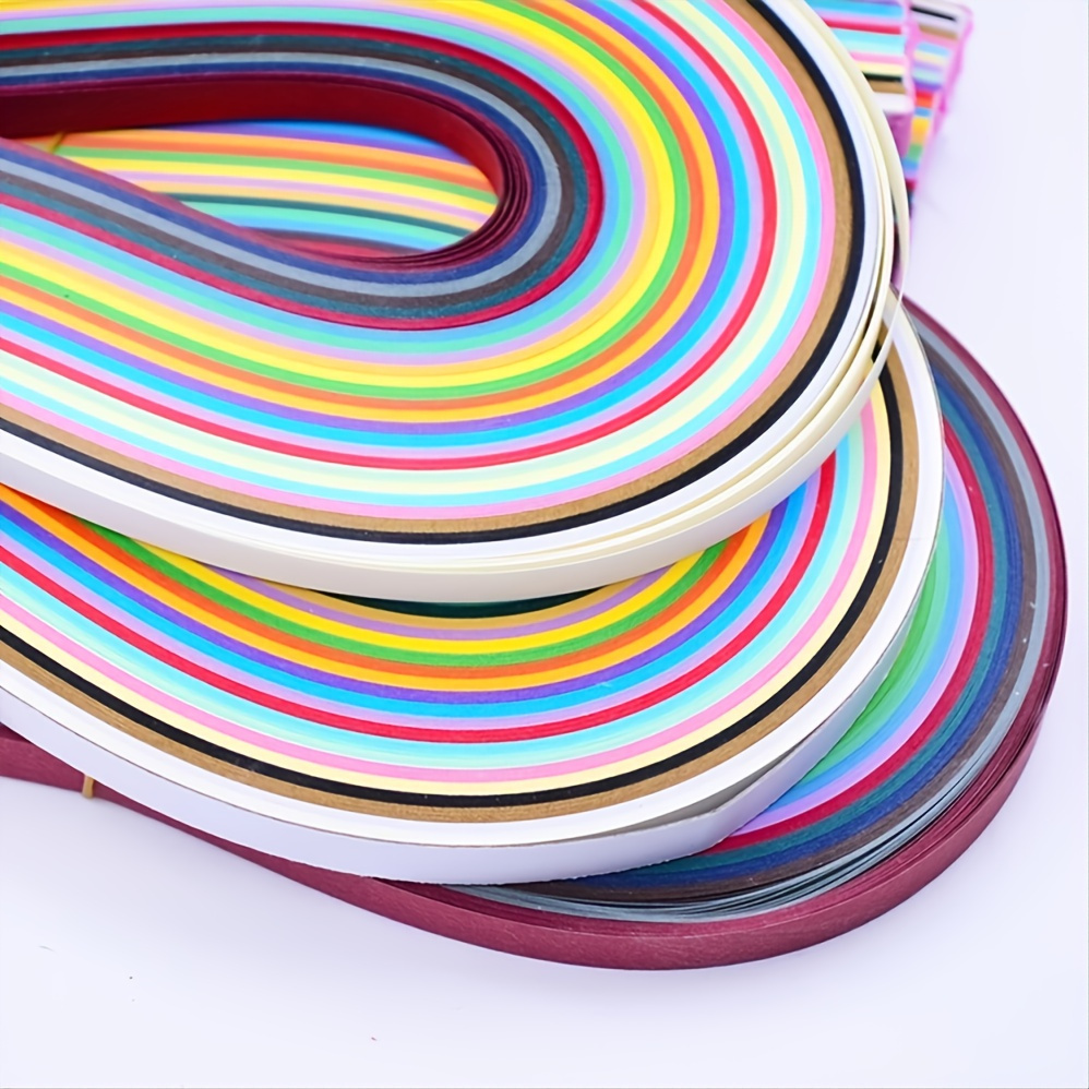 100Pcs Quilling Paper Strips Set Mixed Color 5MM 39cm DIY Artwork