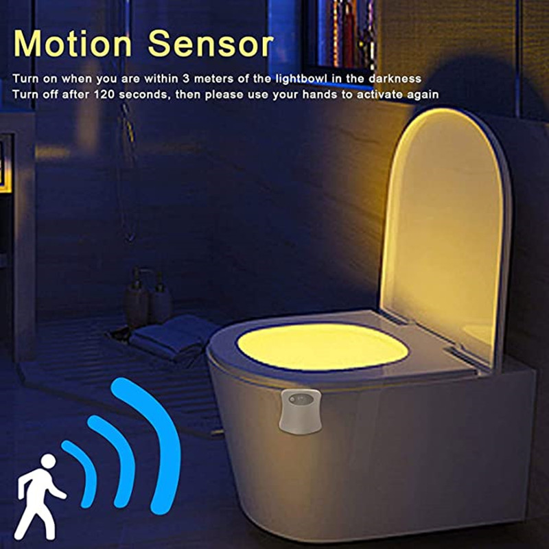 1pc 8 Or 16 Colors Human Motion Sensor Led Toilet Light, Bathroom Close  Stool Night Light Home Decoration