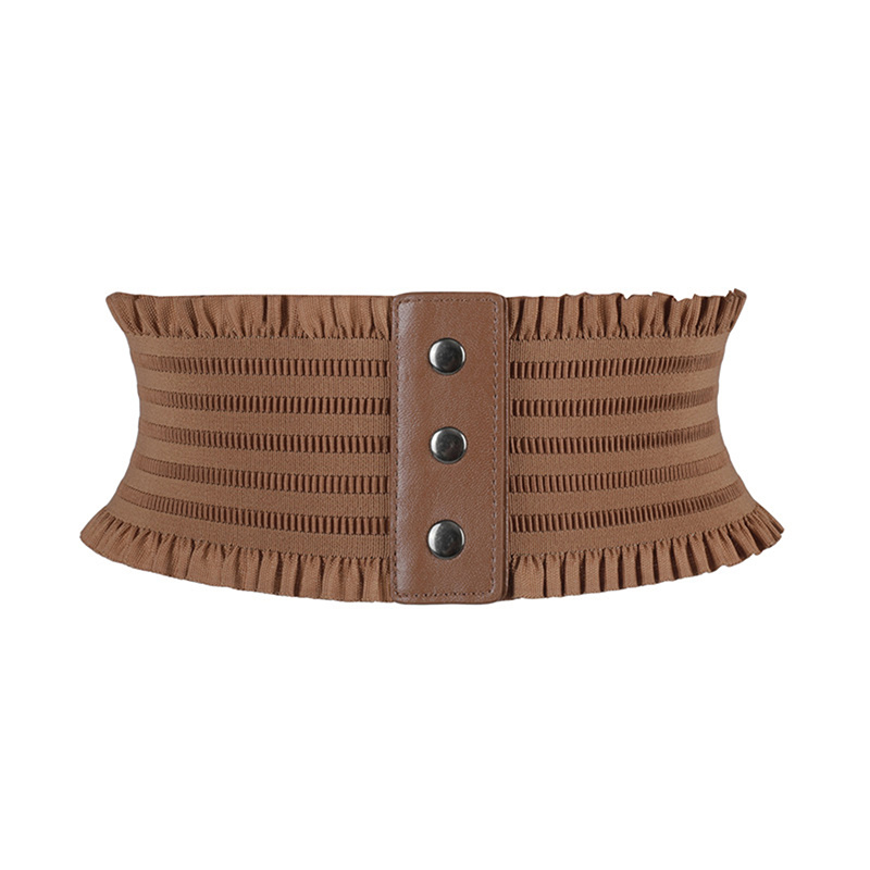 Leather Corset Belt Brown Lace up Leather Belt Women Wide 